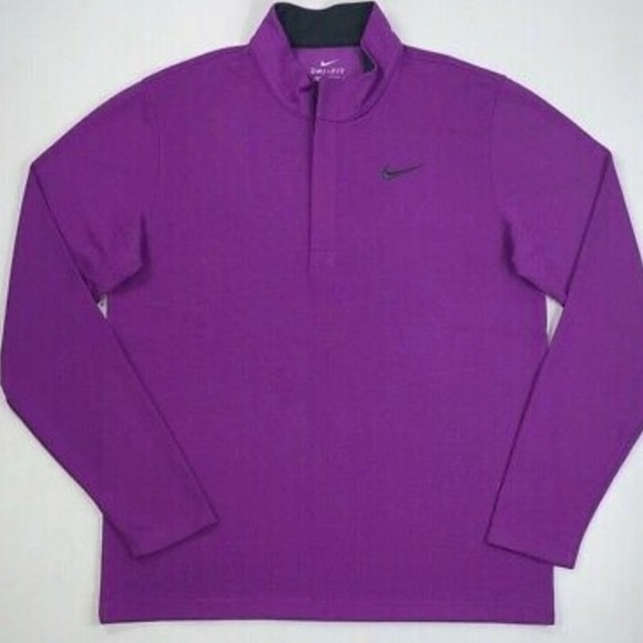 Nike Tops - SALE‼️ NIKE Purple Running Long Sleeve 1/4 Zip